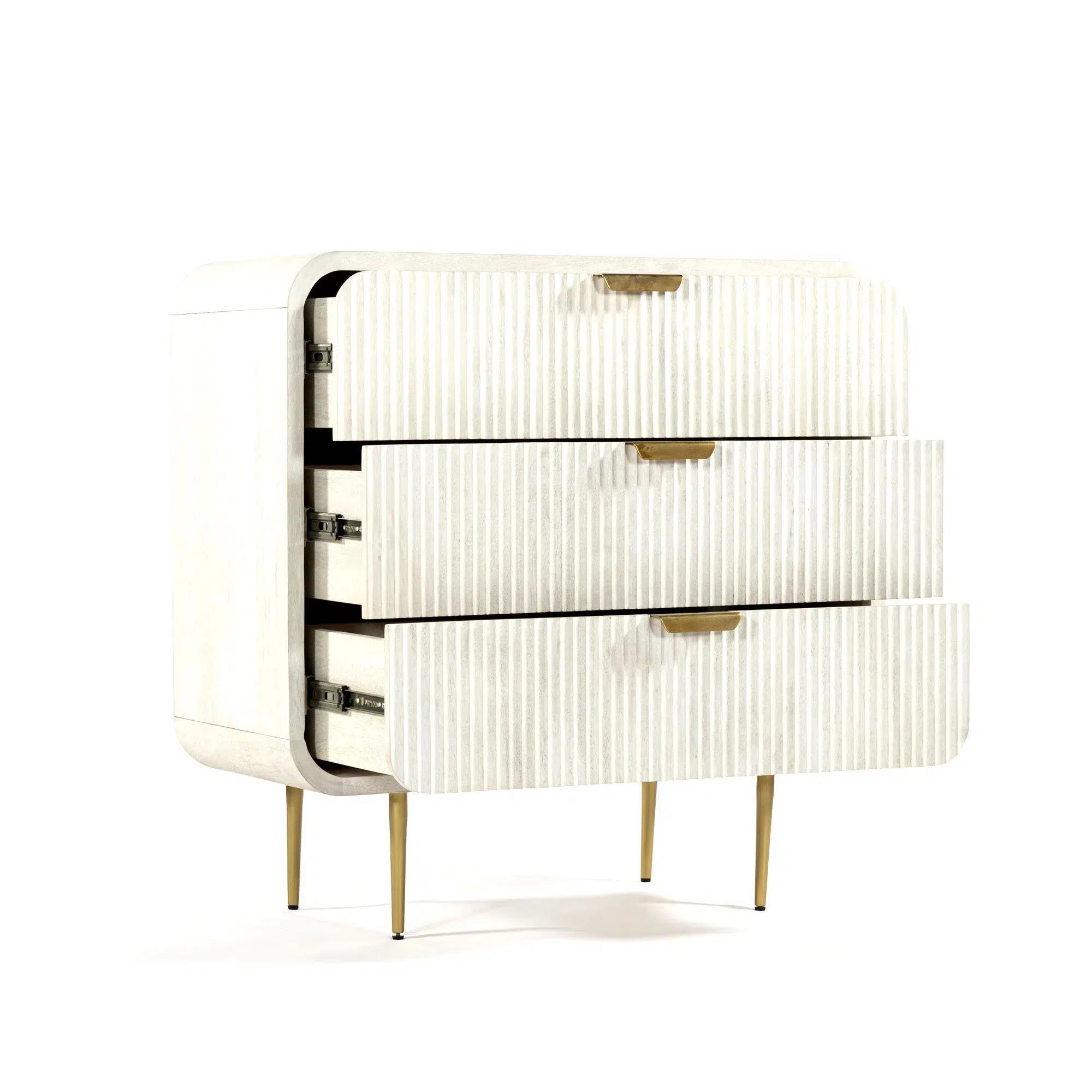Amara White - 3 Drawer Chest