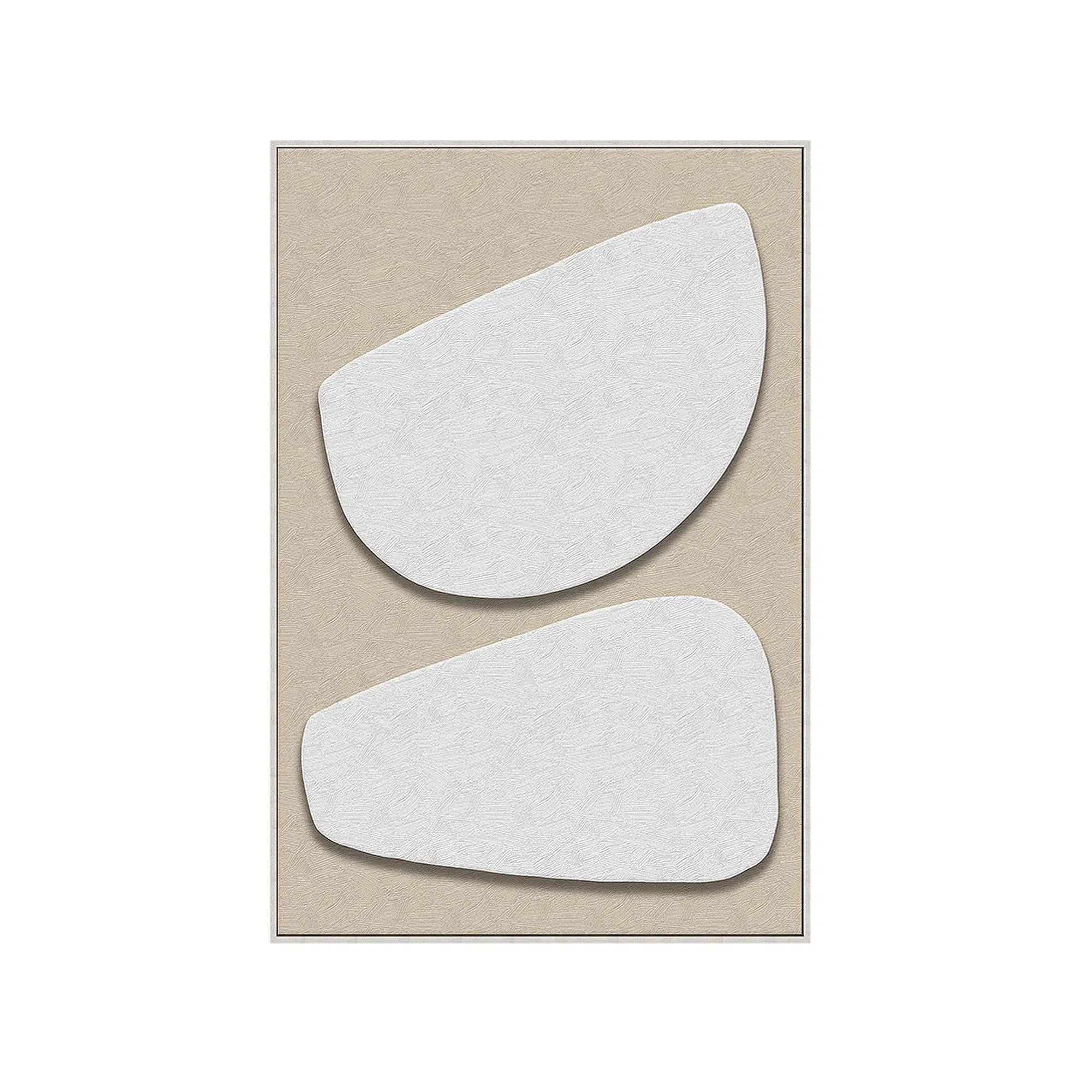 Beige and White Pebble Print