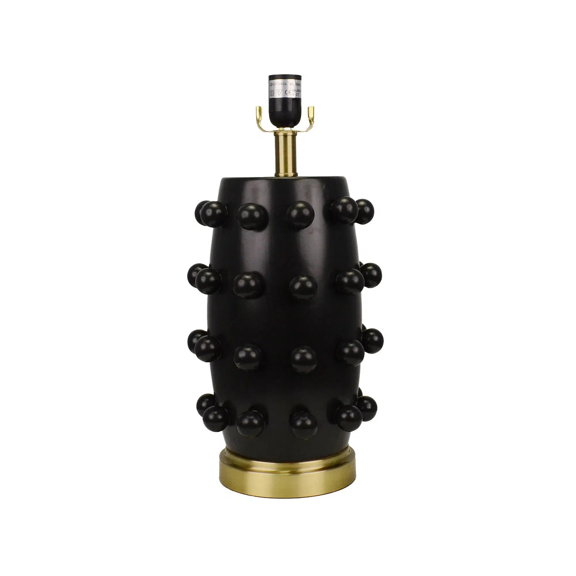 Black Ceramic Lamp with Black Linen Shade 5