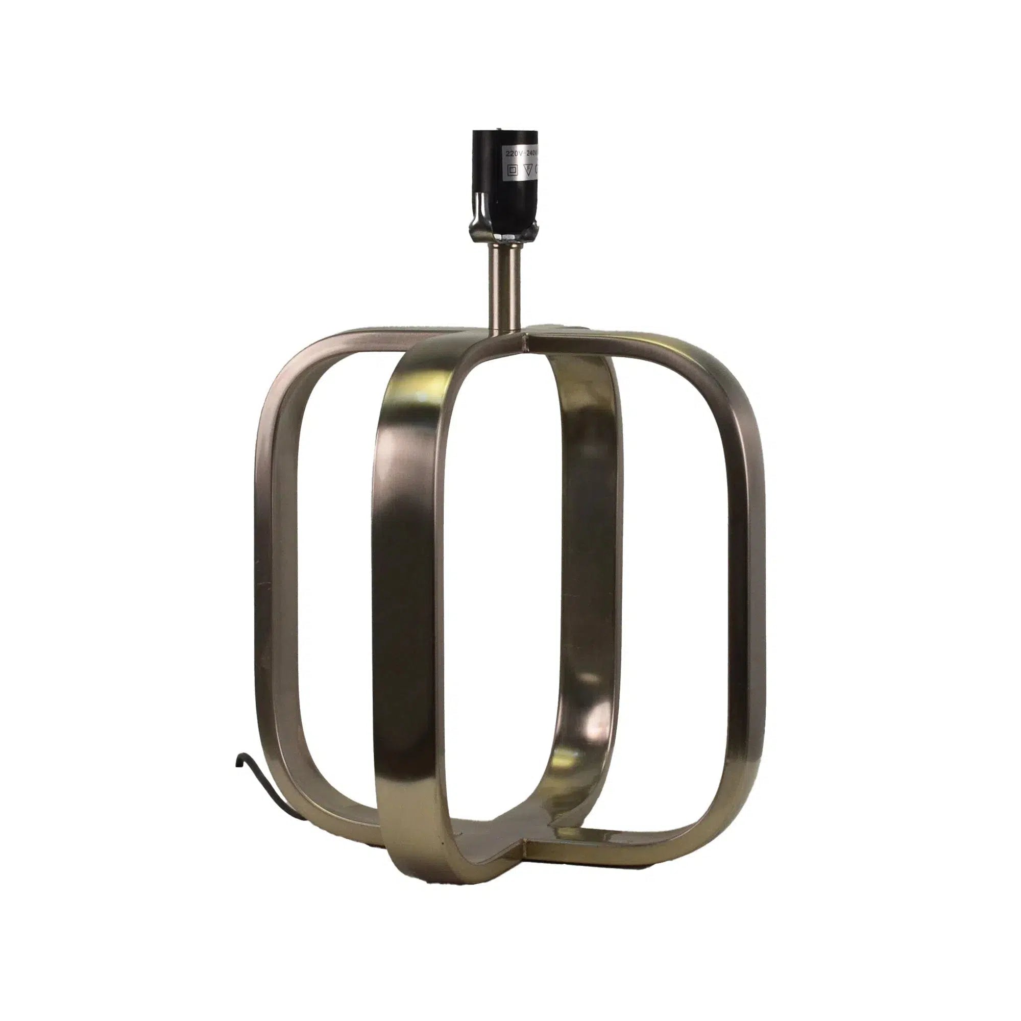 Brushed Nickel Lamp with Black Linen Shade 1