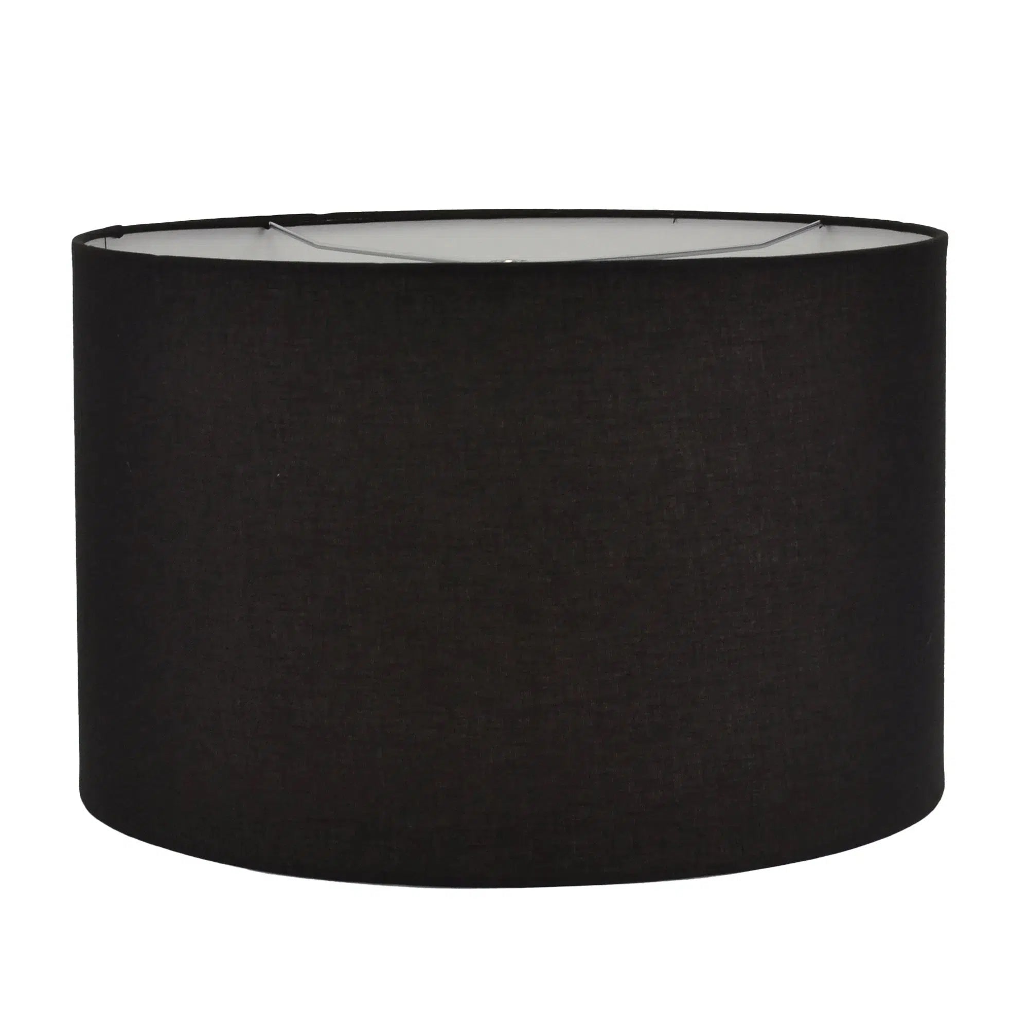 Brushed Nickel Lamp with Black Linen Shade 1