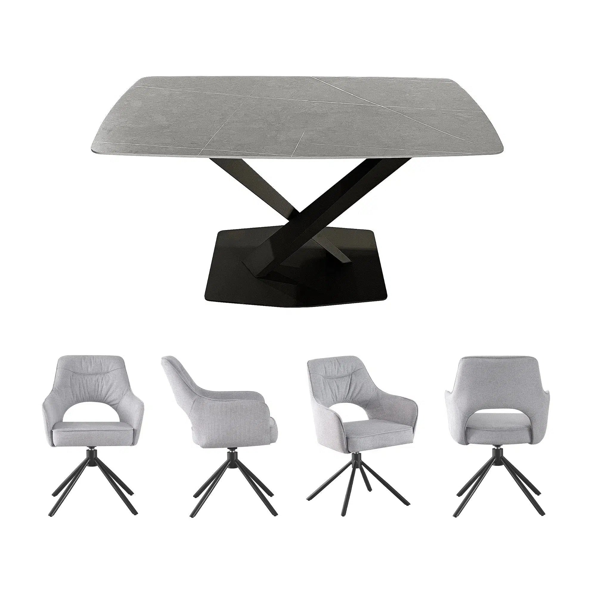 Carrera Dining Table & Zuri Dining Chair Set The Designer Rooms