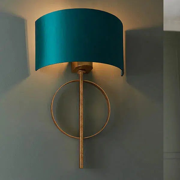 Ferraro - Hoop Wall Light With Teal Shade