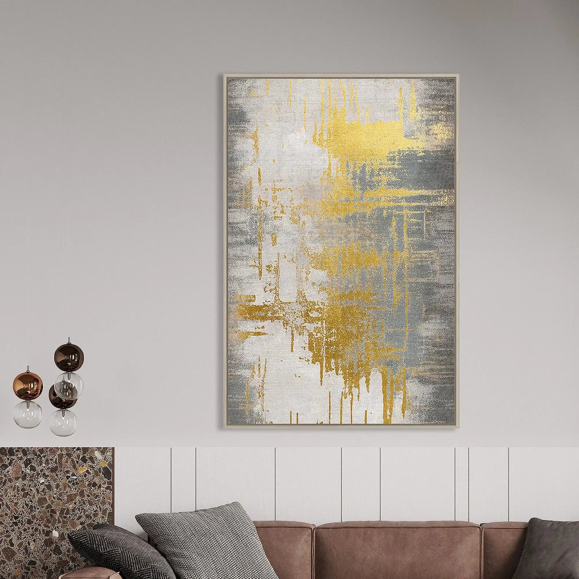 Foil Gold Abstract Painting 3