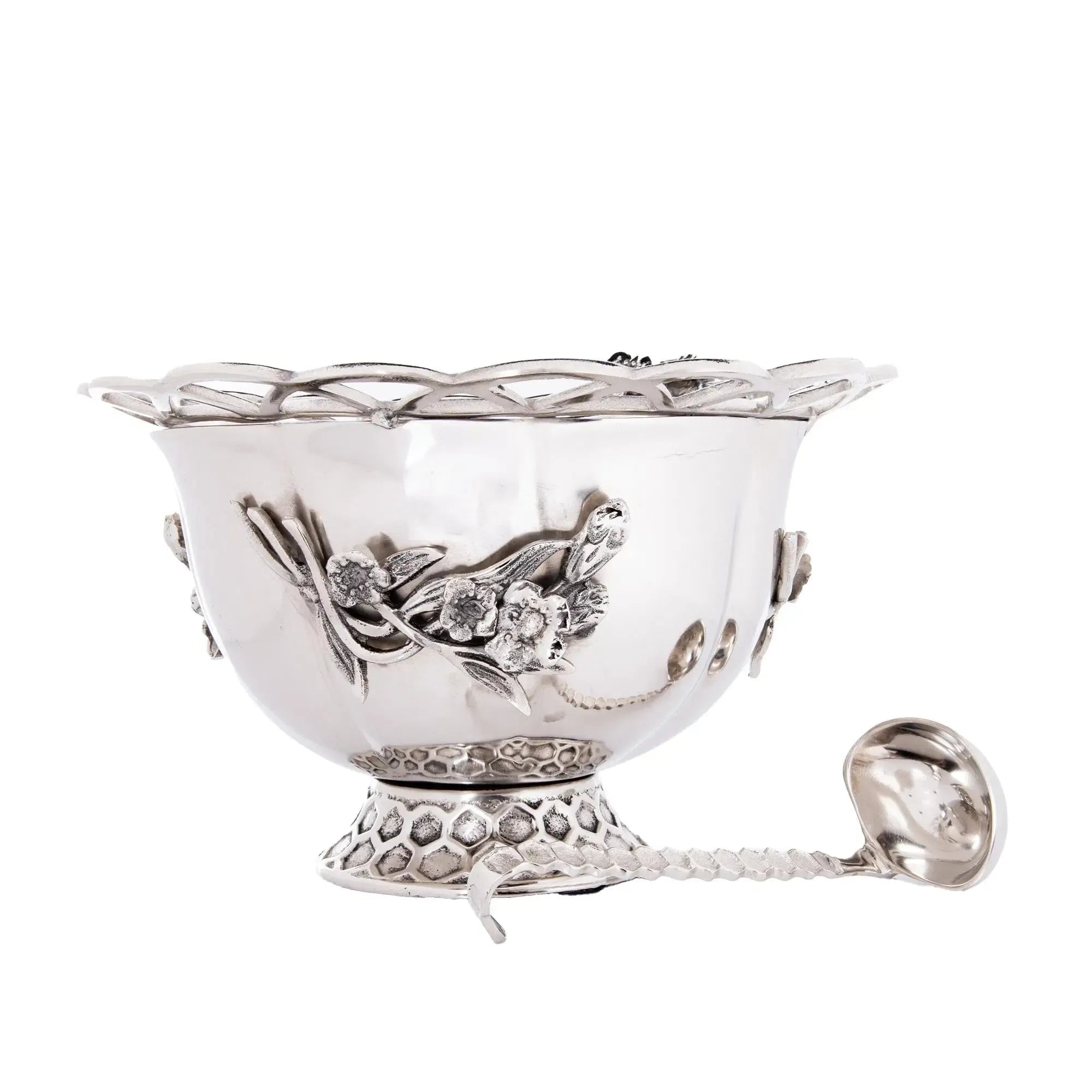 Honeycomb Punch Bowl with Ladle