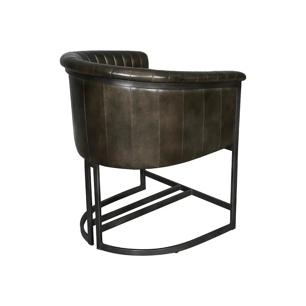 Jackson Leather Chair - Charcoal