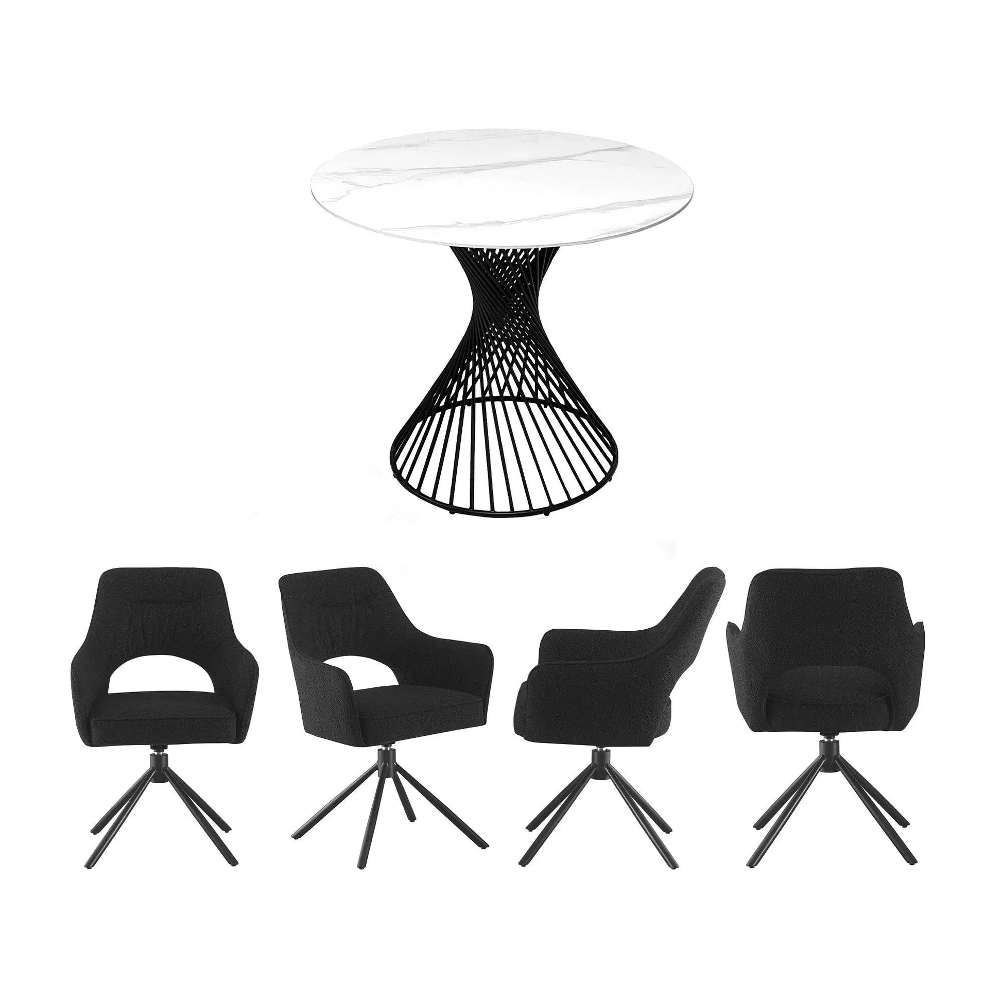 Lena Dining Table & Zuri Dining Chair Set