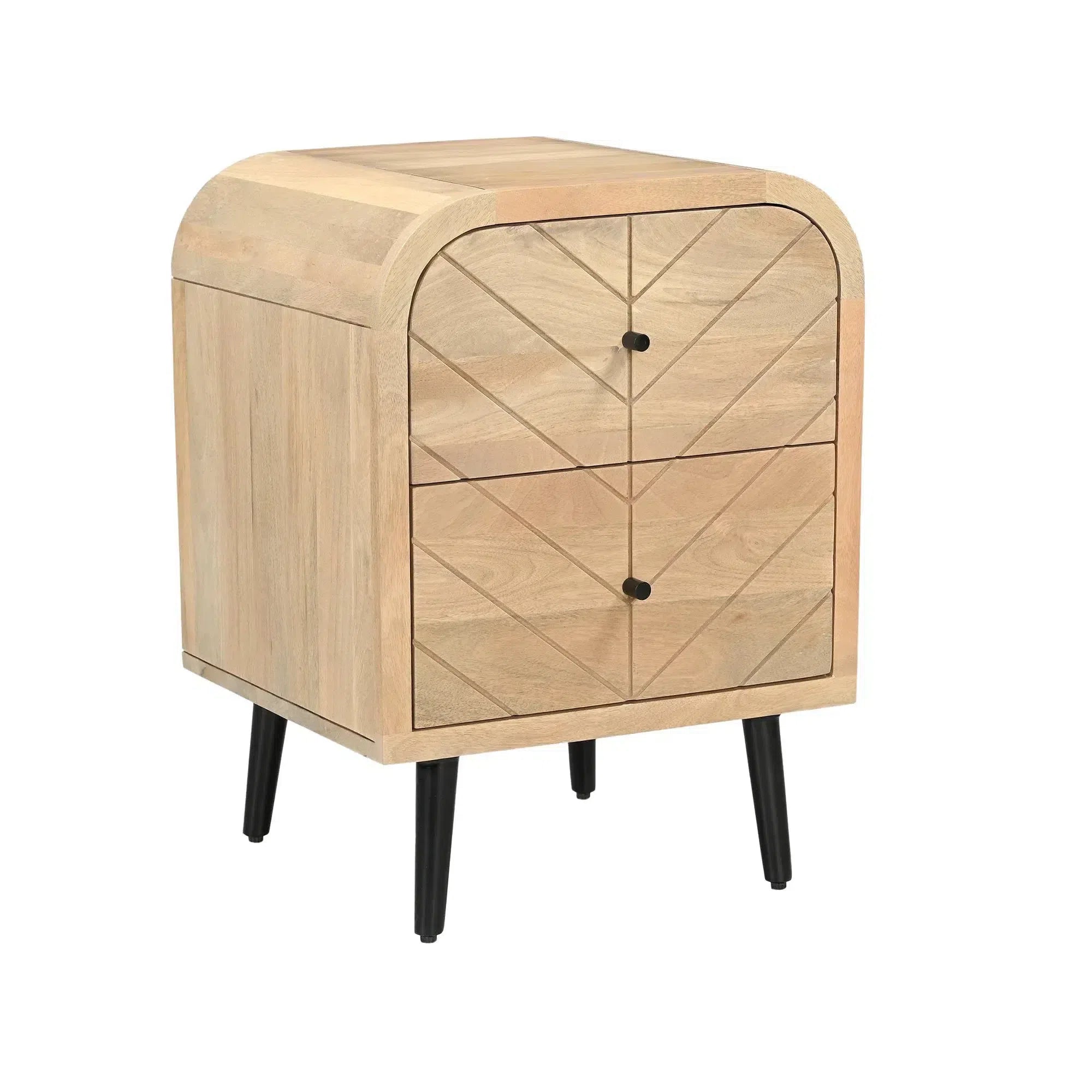 Linda - Two Drawer Bedside Table