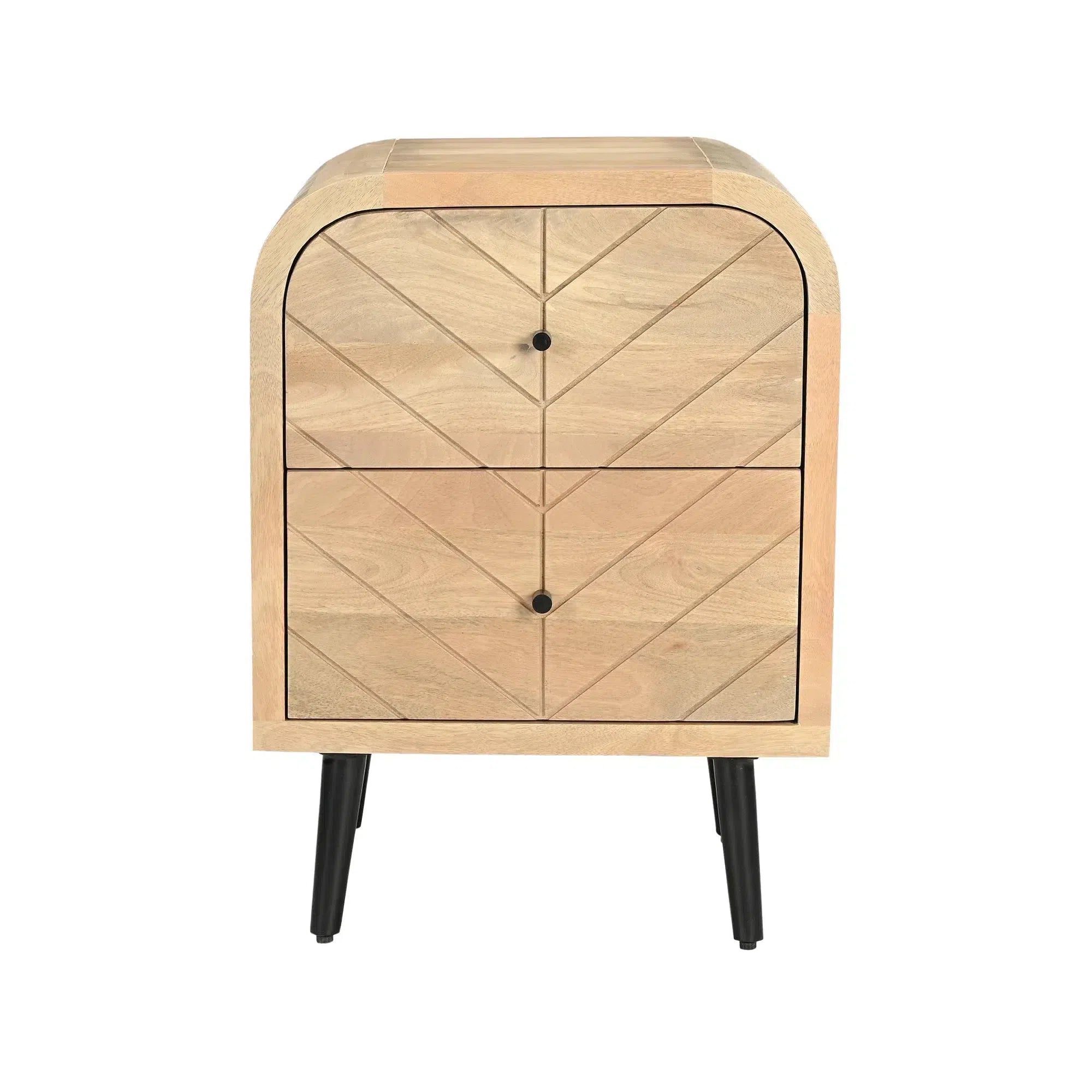 Linda - Two Drawer Bedside Table
