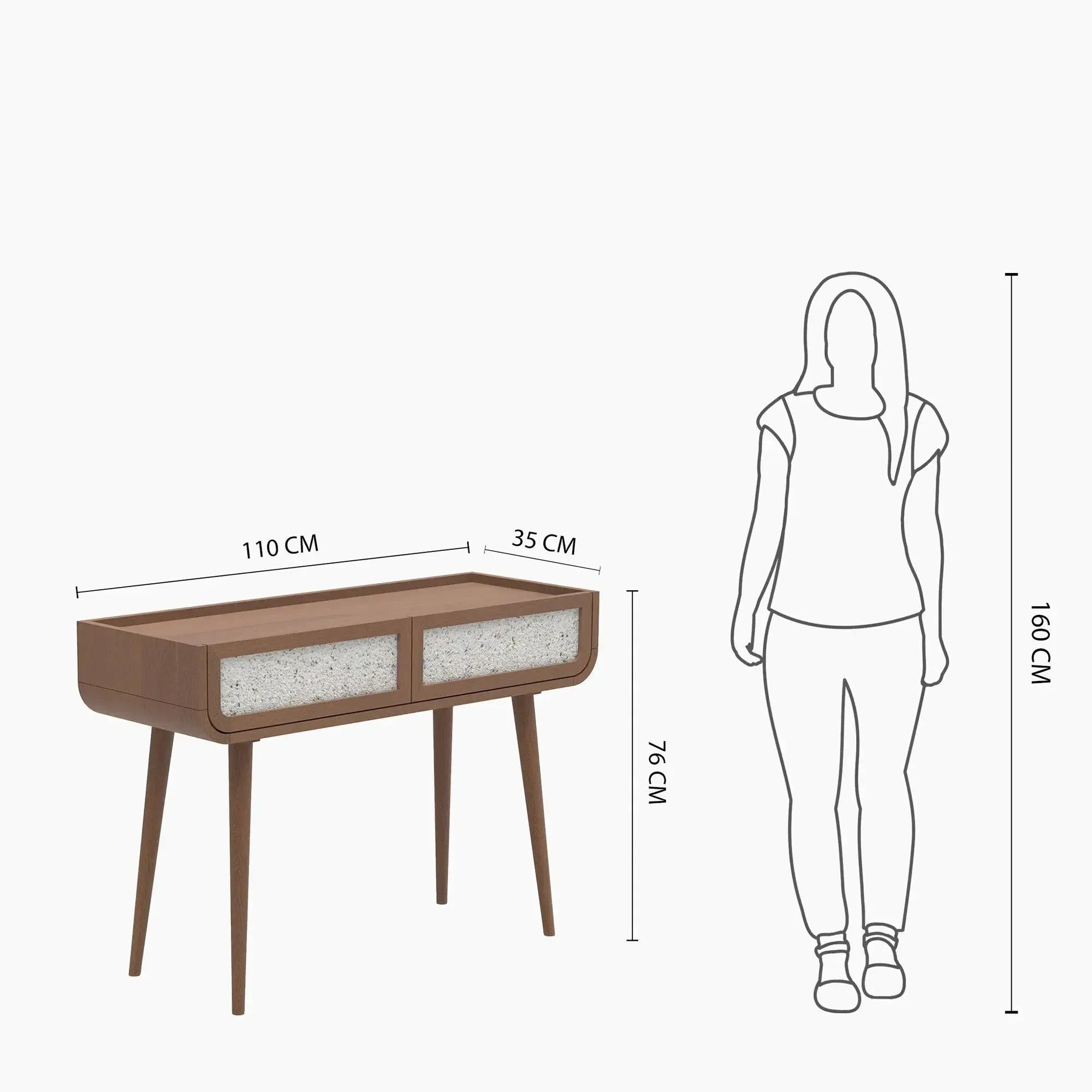 Oxy - Two Drawer Console Table