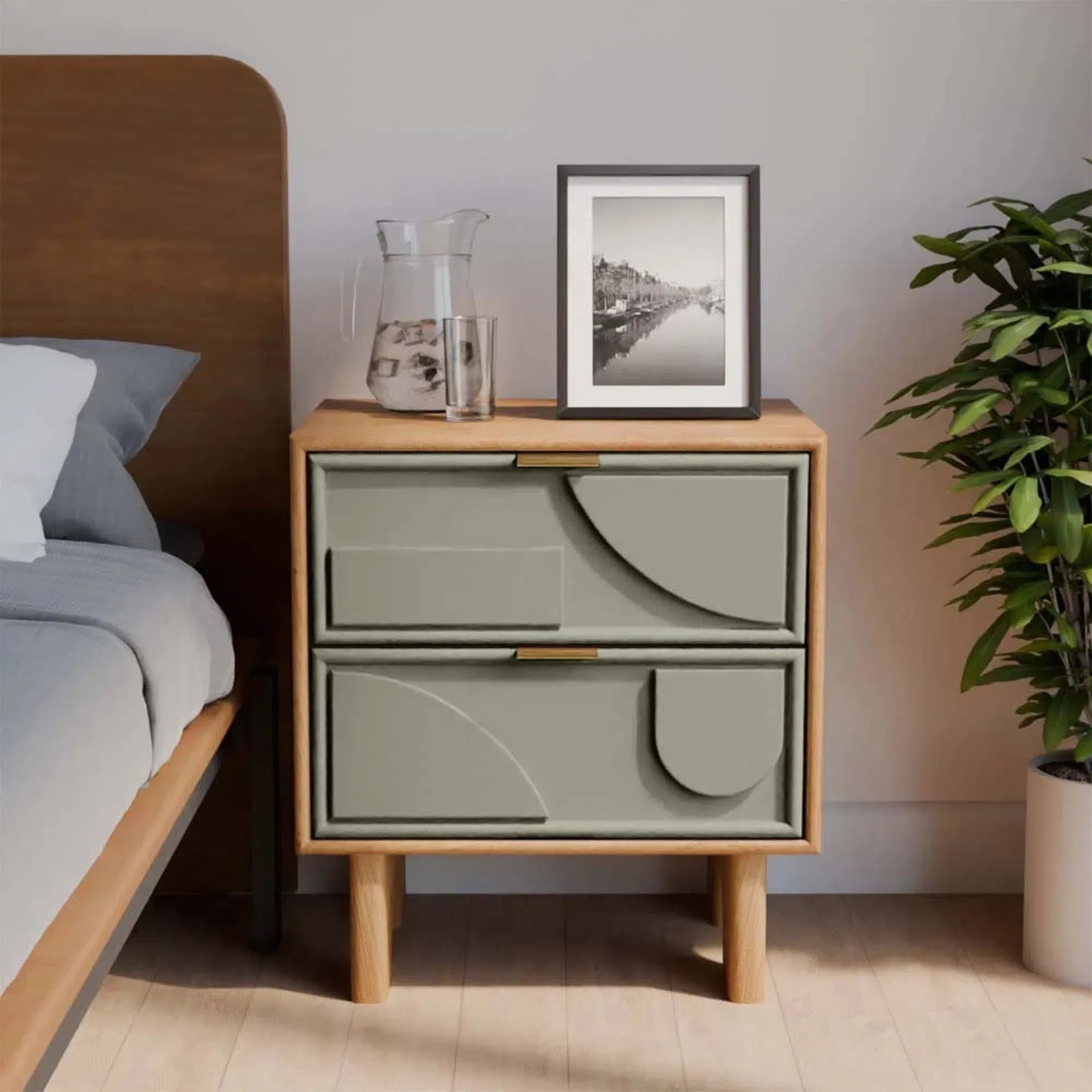 Pixel - Two Drawer Bedside Table