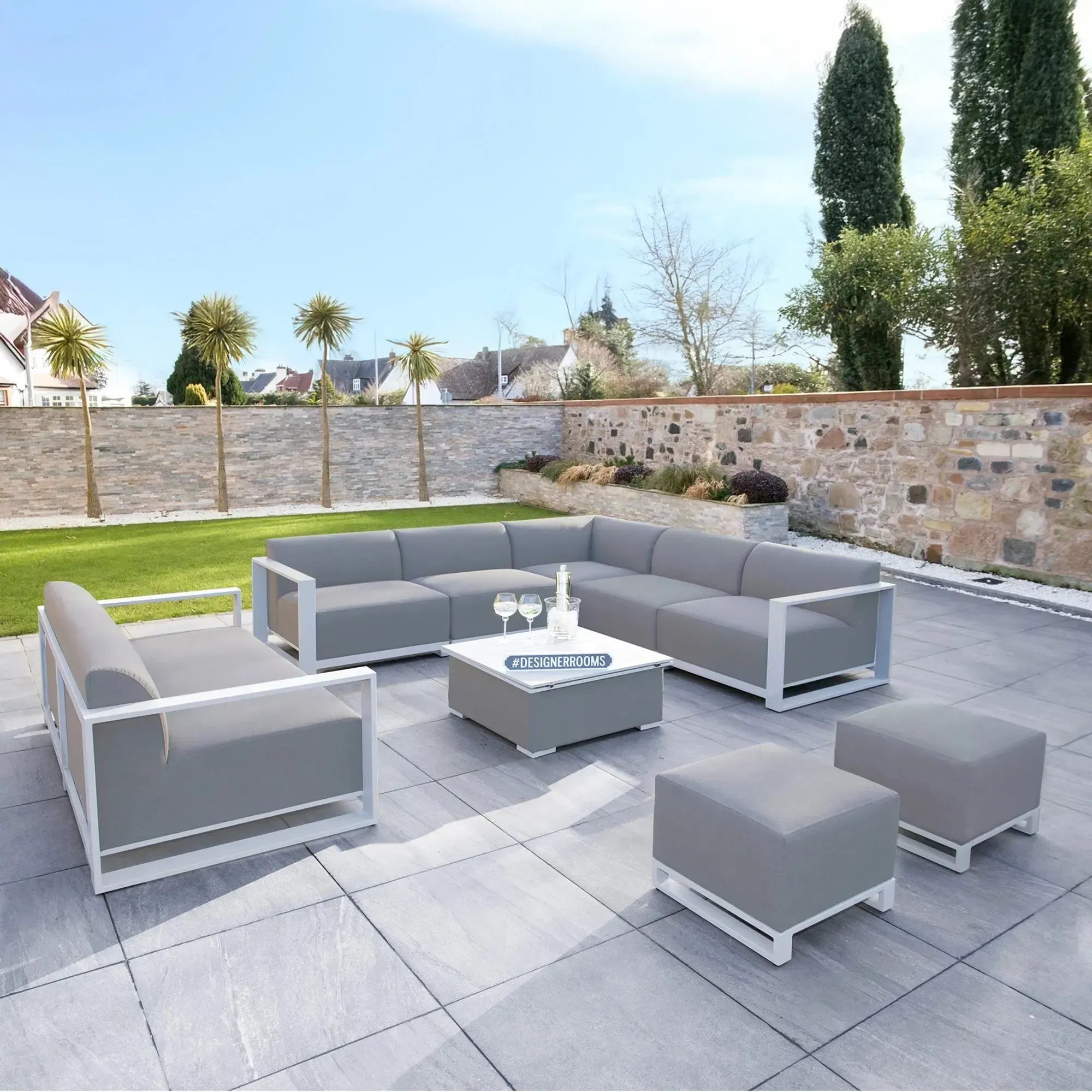 Riviera Retreat Outdoor Garden Set 10 - Light Grey