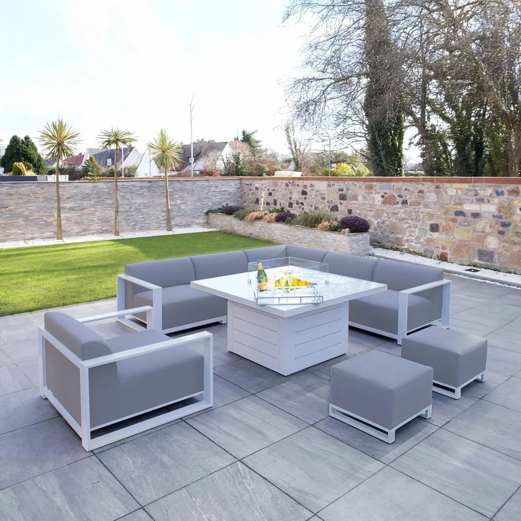 Riviera Retreat Outdoor Garden Set 11 - Light Grey