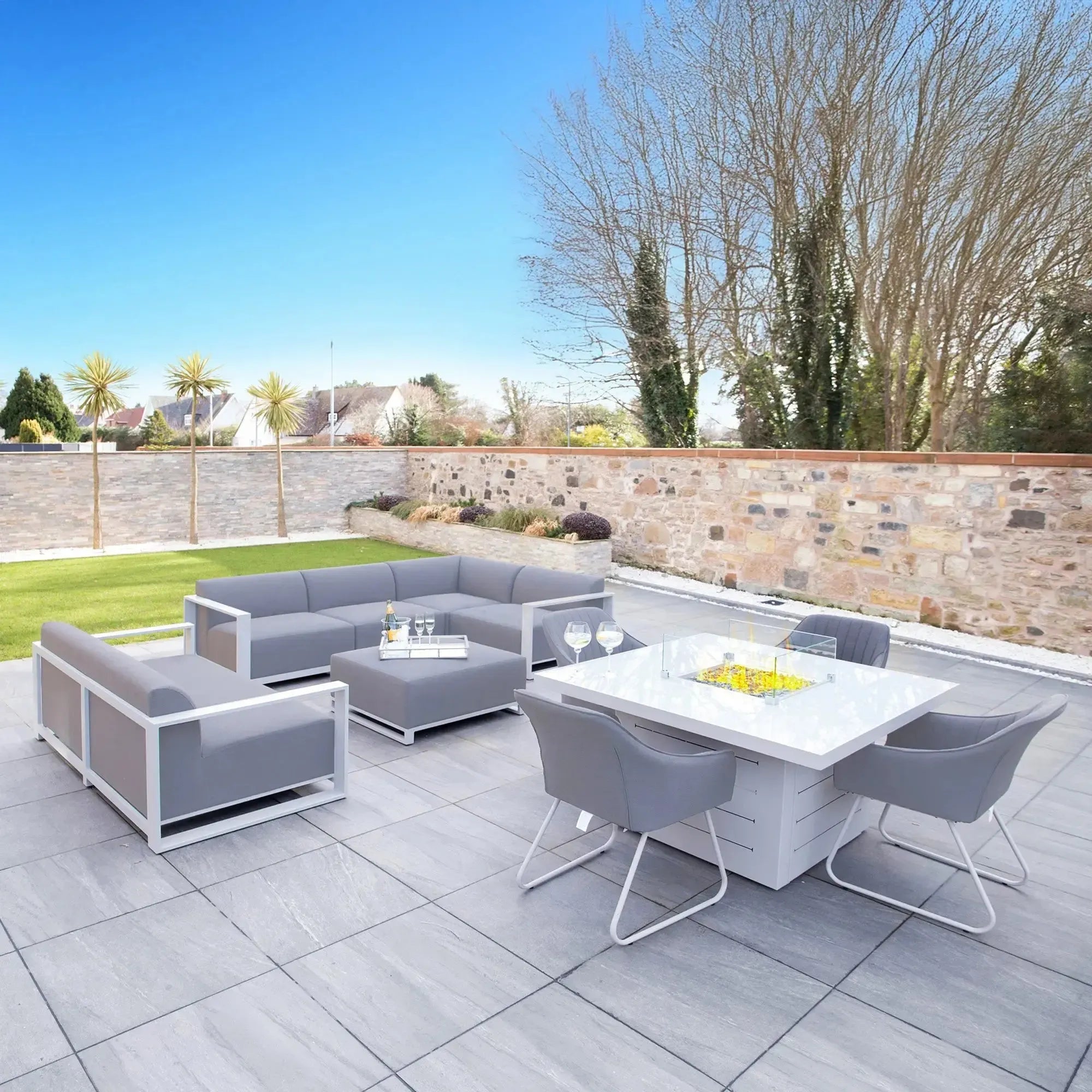 Riviera Retreat Outdoor Garden Set 12 - Light Grey