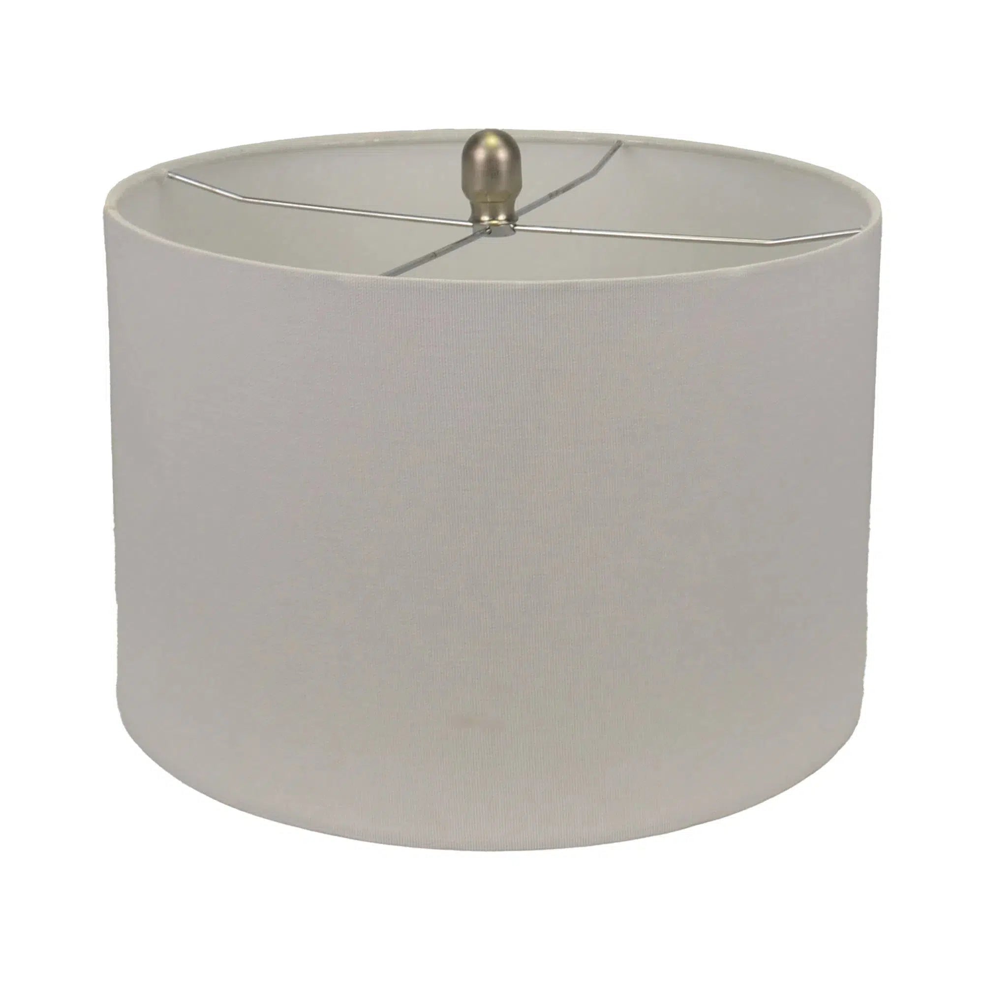 White Ceramic Lamp with White Linen Shade 1