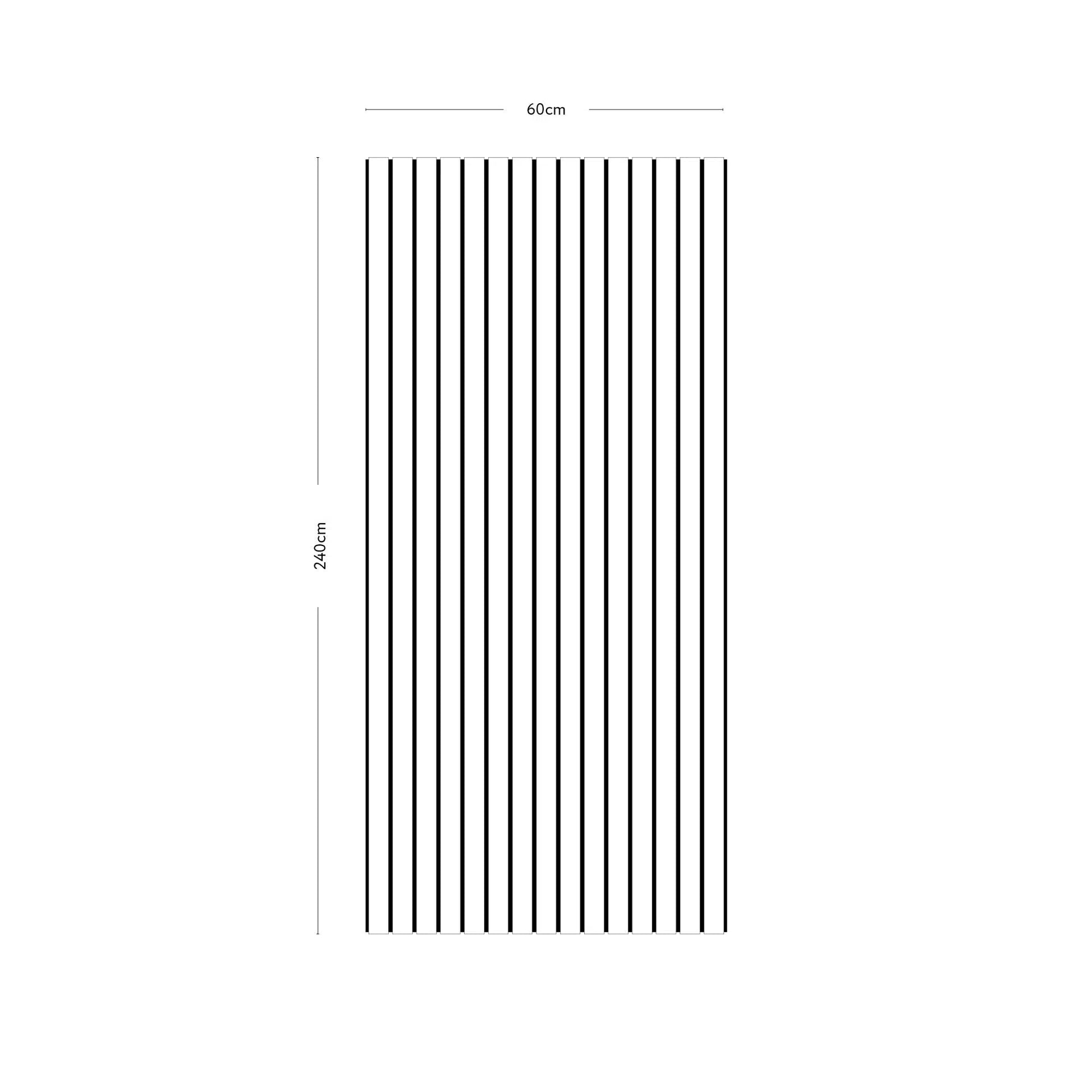 Wood Slat Acoustic Wall Panel - Dark Grey