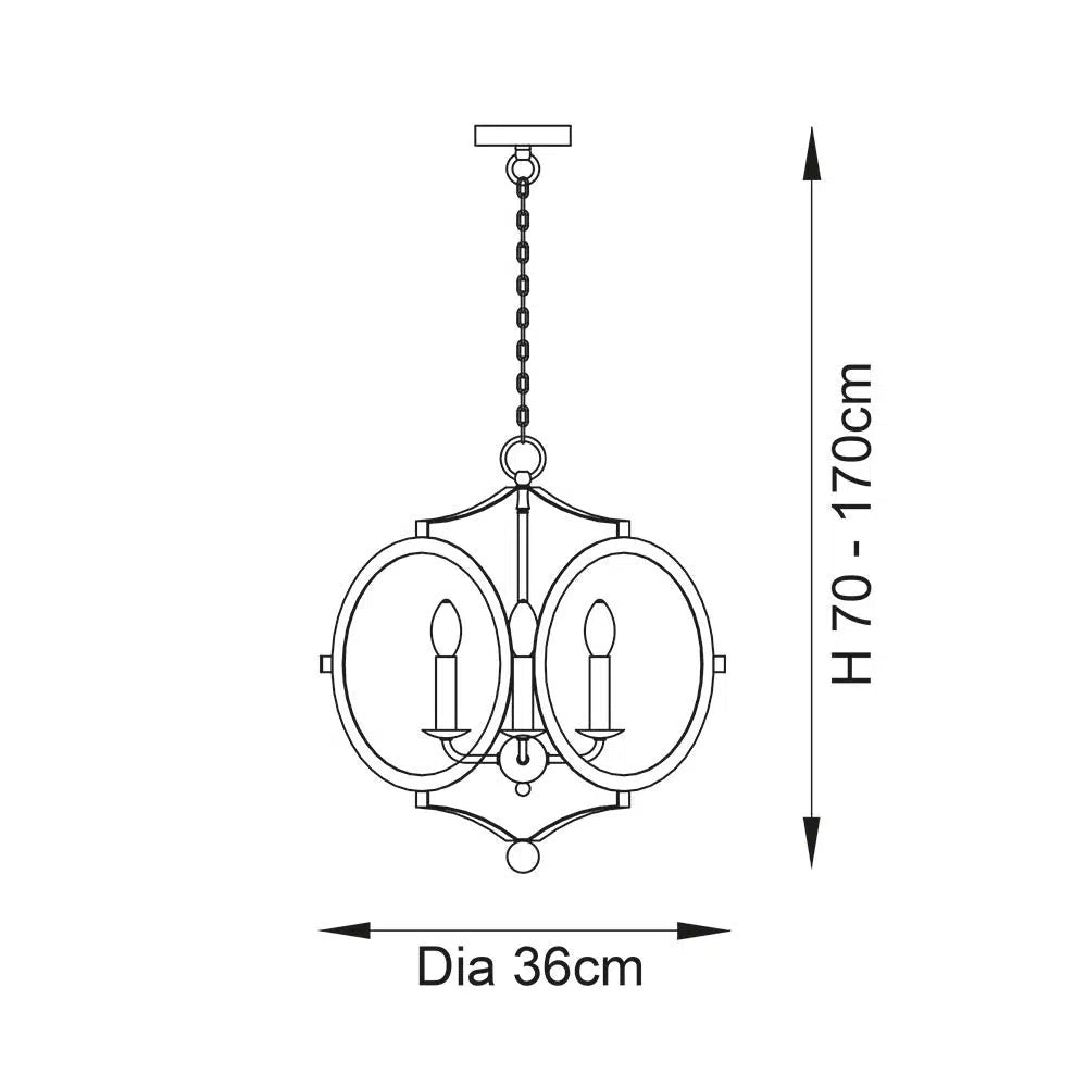 Zena - Circular Frame Pendant