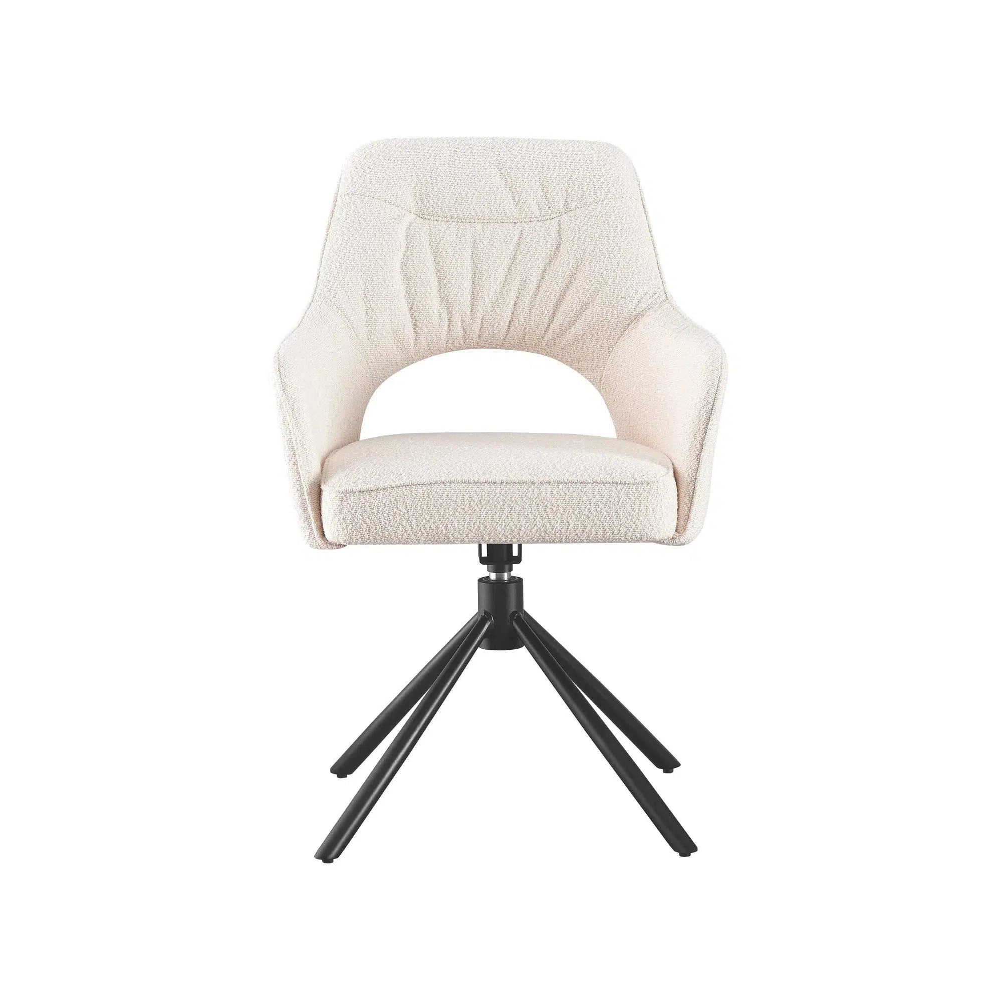 Zuri Dining Chair with Armrests - Bobble Cream