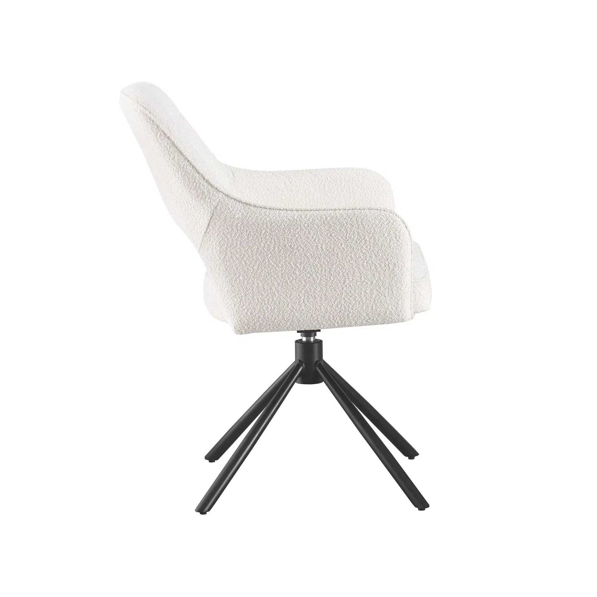 Zuri Dining Chair with Armrests - Bobble Cream