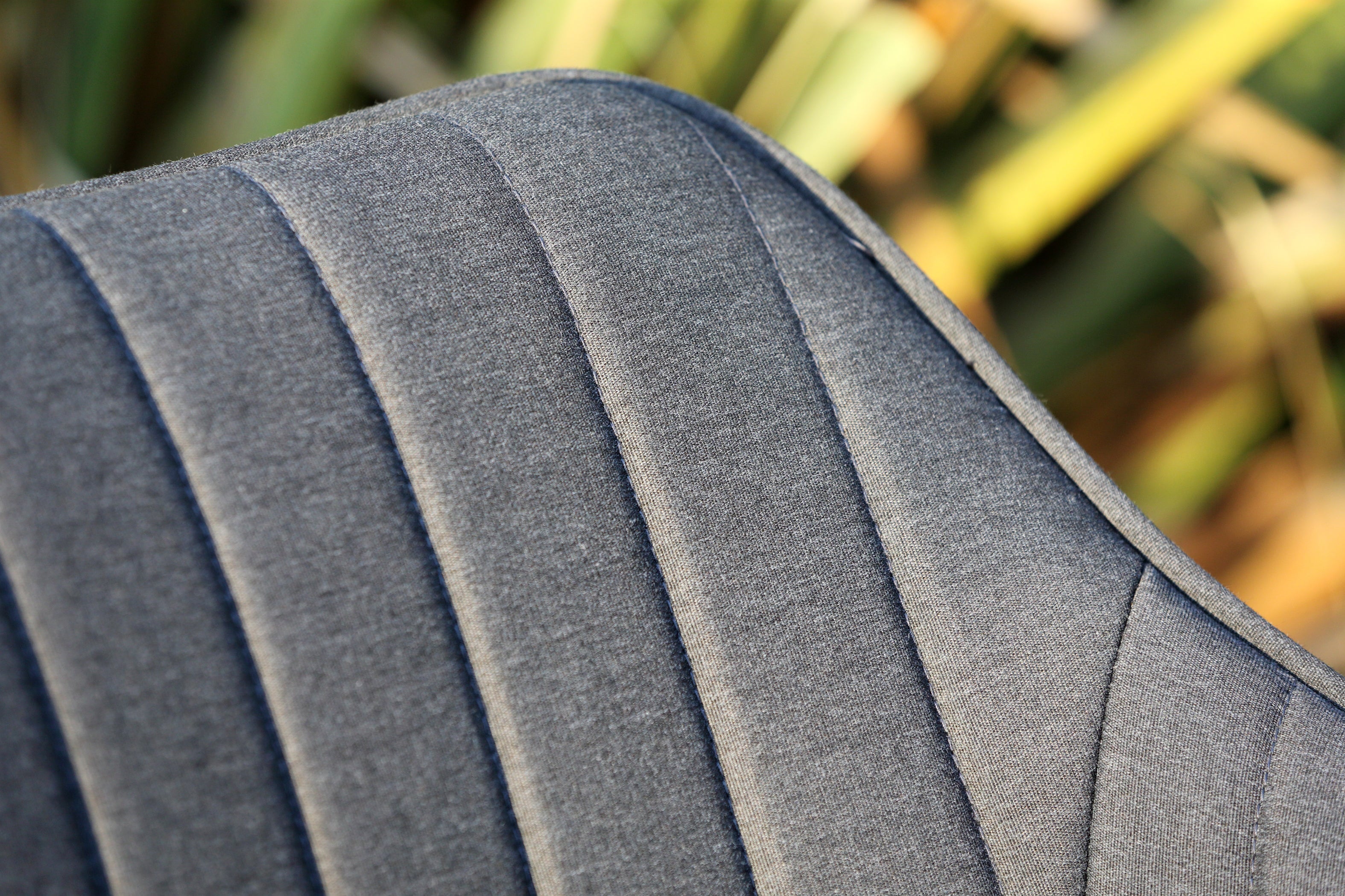 Outdoor Grey Quick Dry Garden Dining Chair Close-up