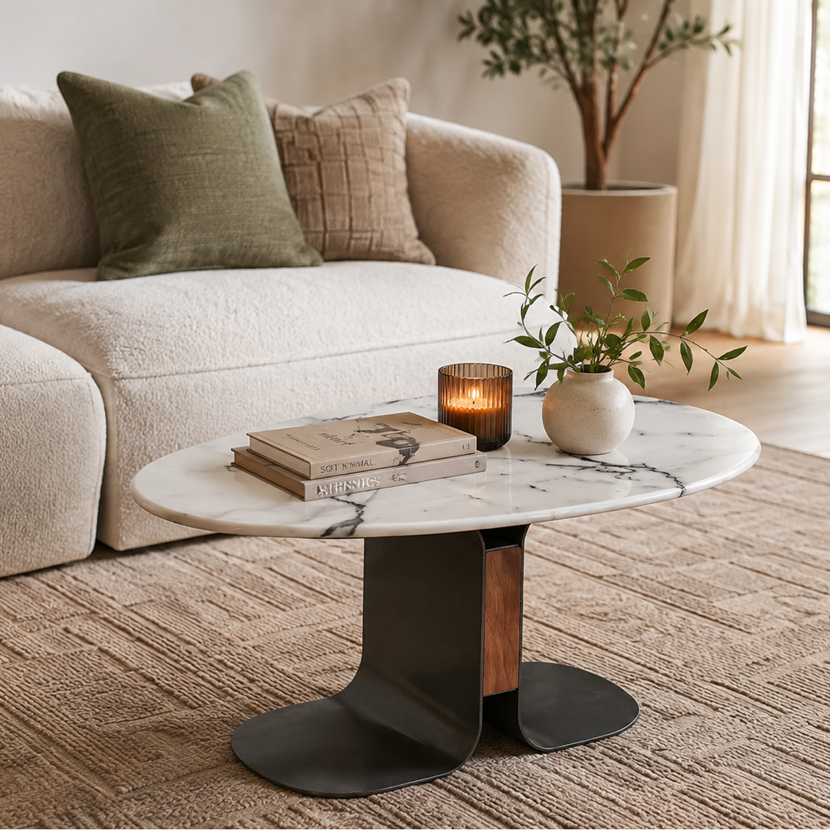 Indiana - Coffee Table- Dark Nickle