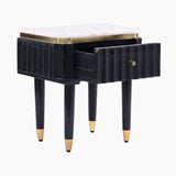 Aida - Sleek Marble Top Bedside Table