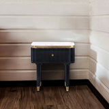 Aida - Sleek Marble Top Bedside Table