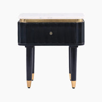 Aida - Sleek Marble Top Bedside Table