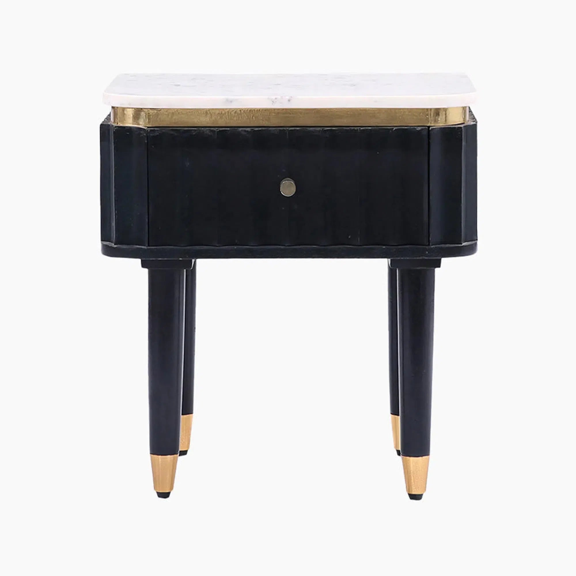 Aida - Sleek Marble Top Bedside Table