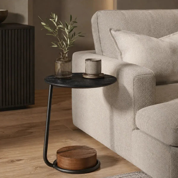 Alabama - Side Table - Black & Walnut