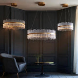 Alaska - Glass Rod Gold Pendant Light