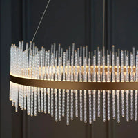 Alaska - Glass Rod Gold Pendant Light