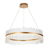 Alaska - Glass Rod Gold Pendant Light