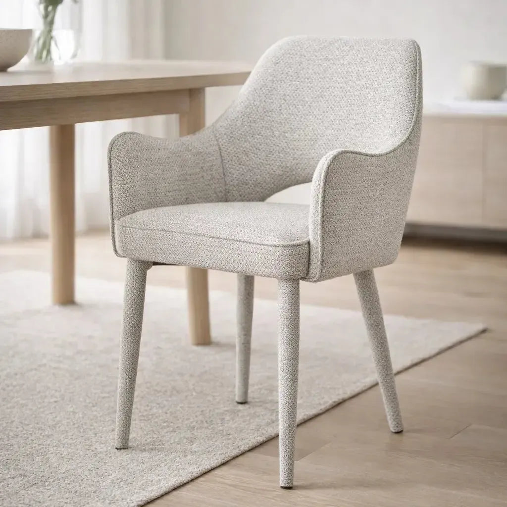 Alessia - Dining Chair - Woven Light Grey