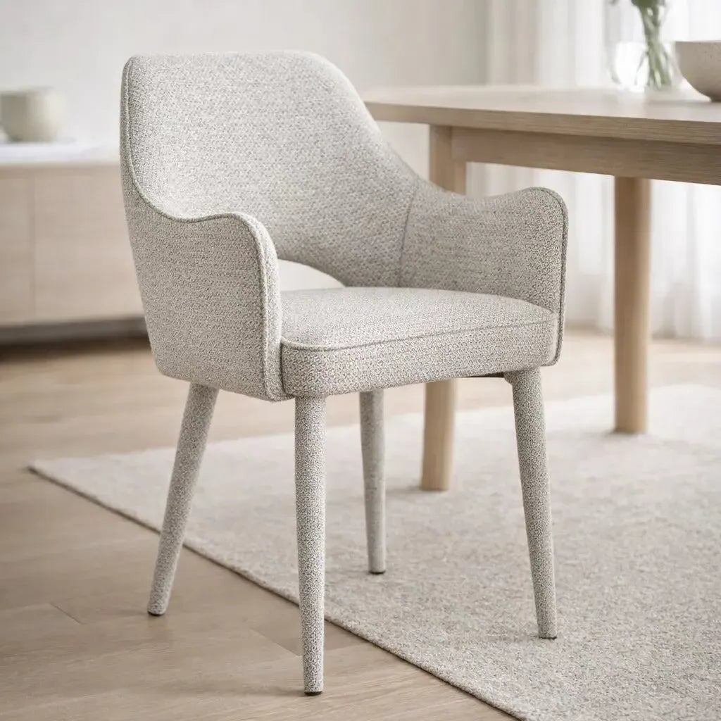 Alessia - Dining Chair - Woven Light Grey
