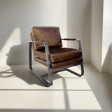 Alex Leather Chair - Brown