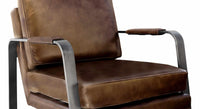 Alex Leather Chair - Brown