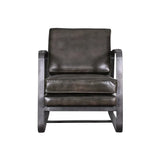 Alex Leather Chair - Charcoal