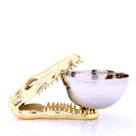 Alligator Head Bowl, Gold