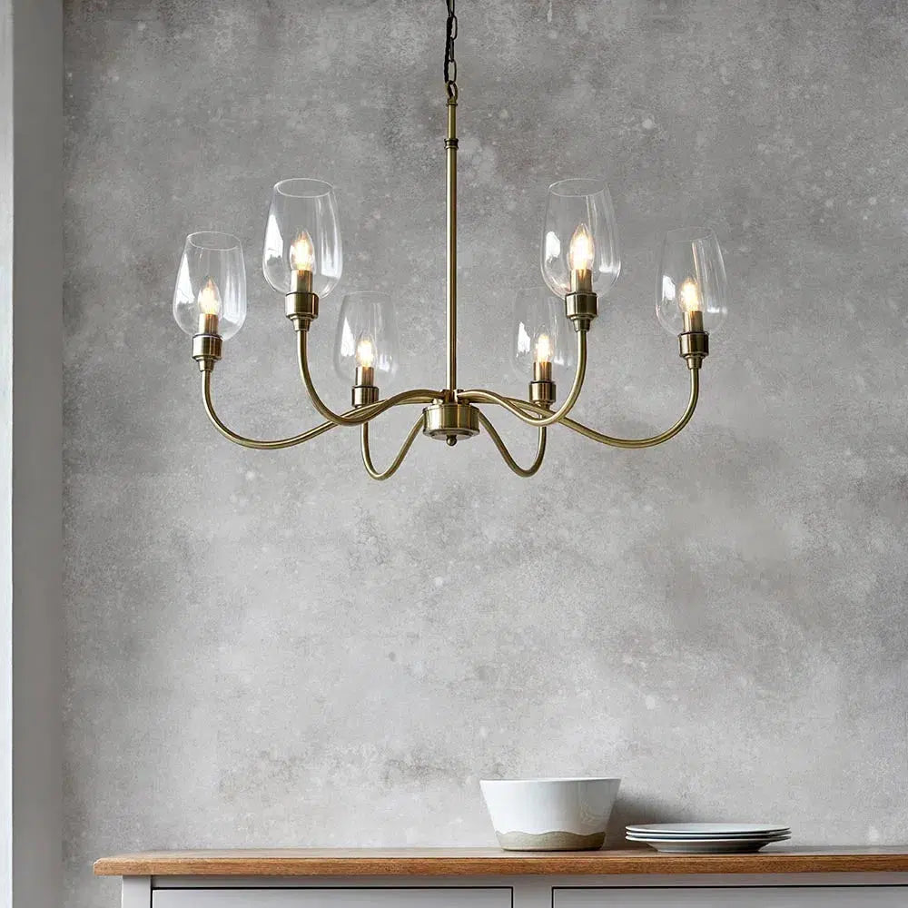 Allure - 6 Light Pendant With Clear Glass