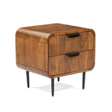 Amara Natural - 2 Drawer Bedside