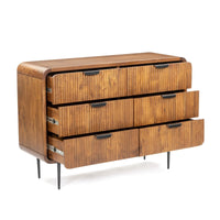 Amara Natural - 6 Drawer Wide Chest