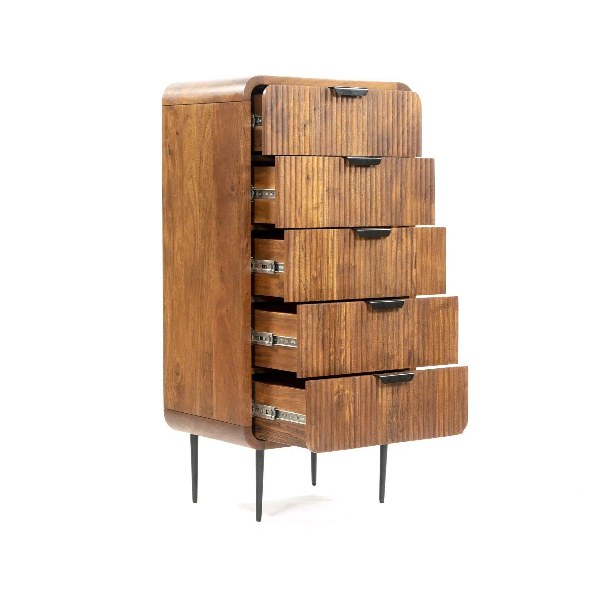 Amara Natural - Tall 5 Drawer Chest