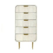Amara - Tall 5 Drw Chest- White