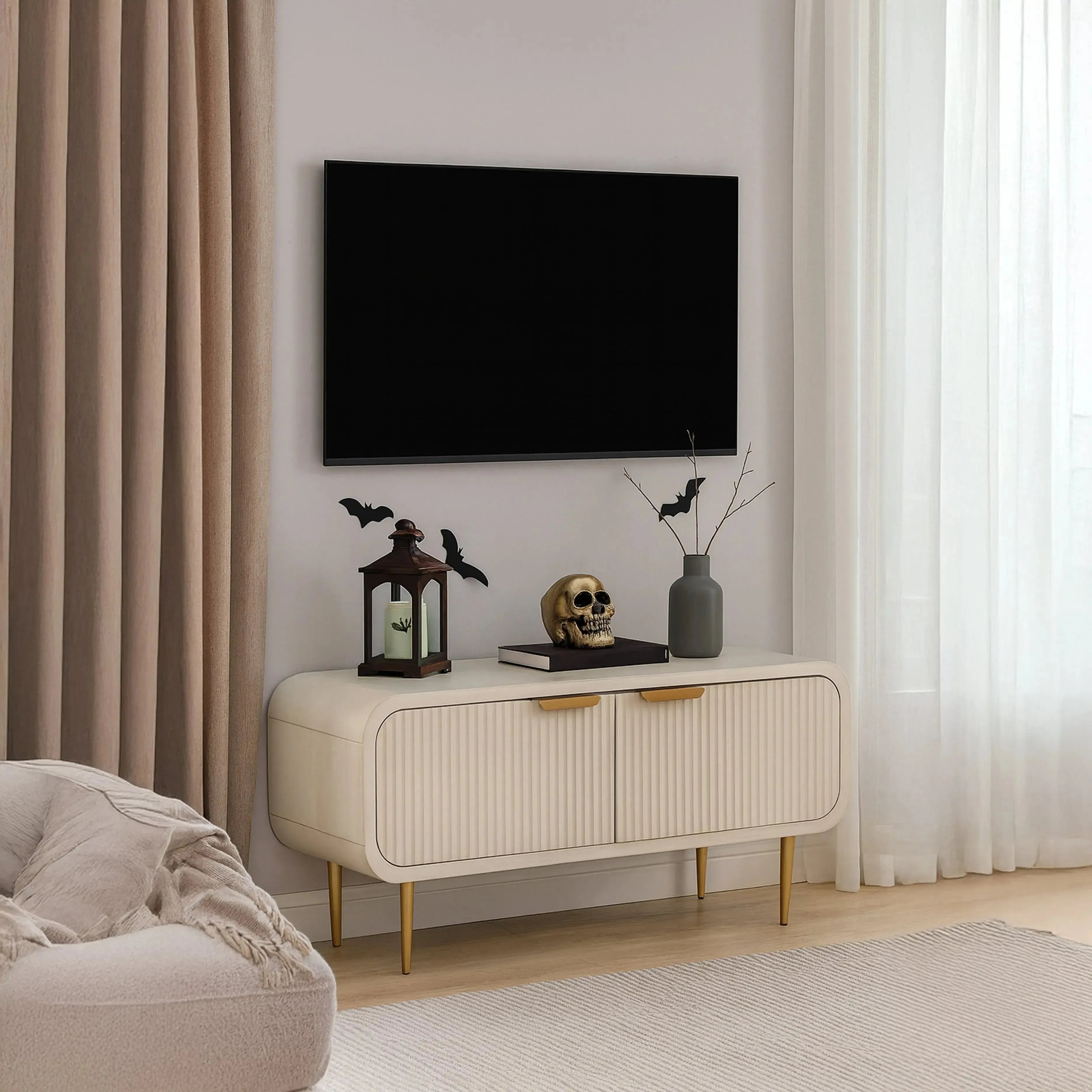 Amara White - 2 Door TV Unit