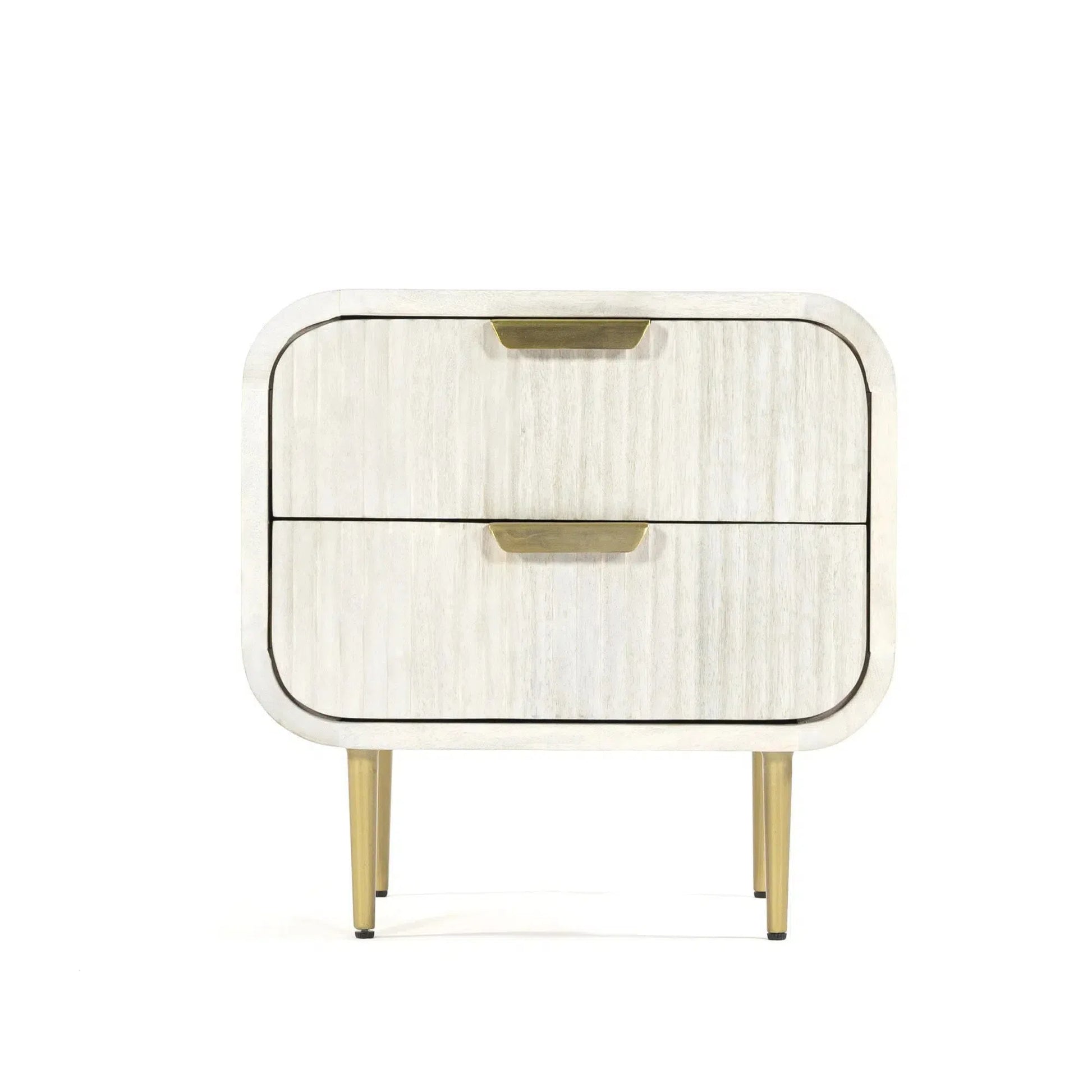 Amara White - 2 Drawer Bedside