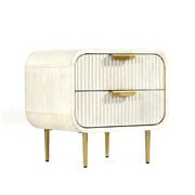 Amara White - 2 Drawer Bedside