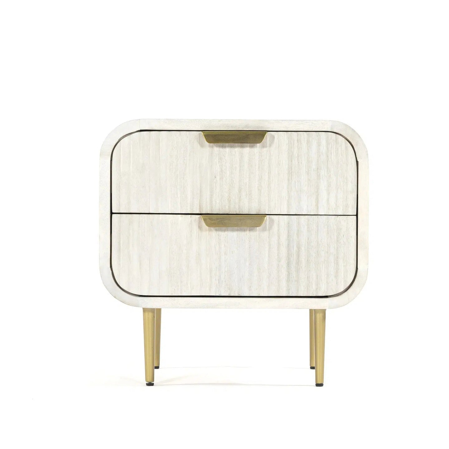 Amara White - 2 Drawer Bedside