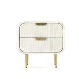 Amara White - 2 Drawer Bedside