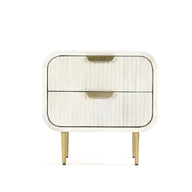 Amara White - 2 Drawer Bedside